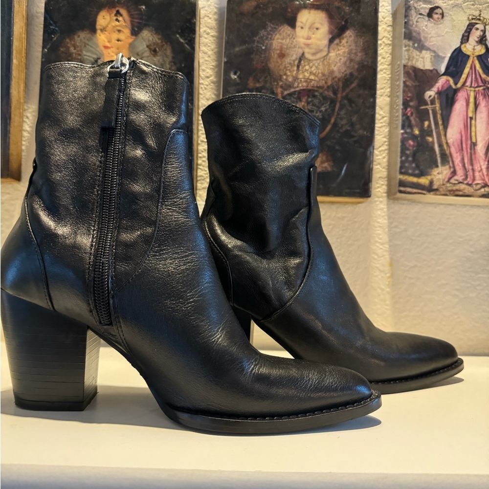 Zara Black Ankle Boots Size EU 35, Size 5 Us - Picture 1 of 12